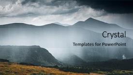  Presentation with rainfall - Audience pleasing theme consisting of flood images - powerful heavy rainfall location carpathian backdrop and a light blue colored foreground