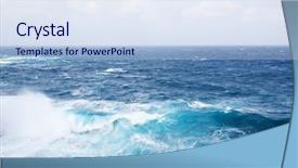 Presentation with wave - Cool new PPT theme with flood images - sea and wave backdrop and a  colored foreground
