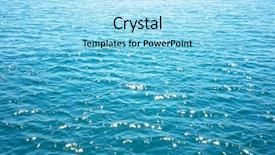  Presentation with deep sea - Presentation theme featuring flood light - deep blue water sea texture background and a arctic colored foreground