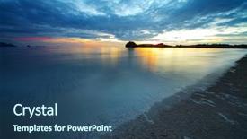  Presentation with flood - Audience pleasing presentation theme consisting of man showing a woman something on a laptop the woman has a shocked expression on her face backdrop and a soft green colored foreground