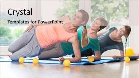  Presentation with pelvis - Beautiful theme featuring flood light - women doing exercises for pelvis backdrop and a lemonade colored foreground