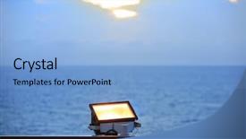  Presentation with flood - Slide deck enhanced with flood light focused background and a light blue colored foreground