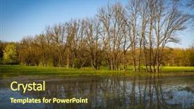  Presentation with grass meadow friendship youth - Beautiful slide set featuring flooded grass meadow in spring backdrop and a tawny brown colored foreground