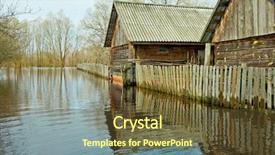  Presentation with pripyat - Beautiful slide set featuring flooded homes and plots backdrop and a tawny brown colored foreground