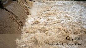  Presentation with soil water - Cool new slide set with flooding-after-storm-unglean-water backdrop and a coral colored foreground