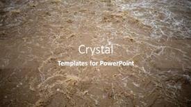  Presentation with water soil - Amazing presentation theme having flooding-after-storm-unglean-water backdrop and a coral colored foreground