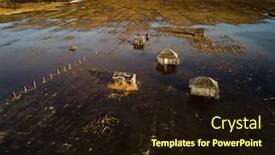  Presentation with flooding - Cool new slides with flooding-flooded-destroyed-house-near backdrop and a wine colored foreground