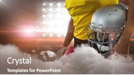  Presentation with digital image - Beautiful theme featuring floodlighting - digital image of illuminated floodlights backdrop and a coral colored foreground