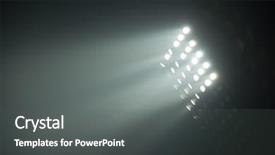  Presentation with stadium - PPT theme having floodlighting - soccer stadium lights reflectors background and a dark gray colored foreground
