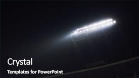  Presentation with street light view - Slide deck consisting of floodlighting - view of stadium lights background and a black colored foreground