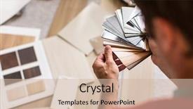  Presentation with flooring - Cool new PPT theme with floor - man chosing the right flooring backdrop and a soft green colored foreground