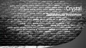  Presentation with brick wall - PPT layouts enhanced with floor and brick wall background background and a gray colored foreground
