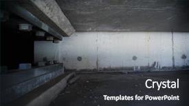  Presentation with concrete - Audience pleasing slide deck consisting of floor and ceiling concrete structure backdrop and a dark gray colored foreground