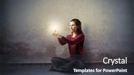  Presentation with candle - Cool new PPT layouts with floor and holding a candle backdrop and a dark gray colored foreground