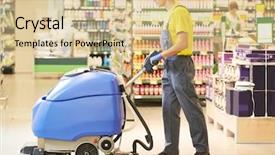  Presentation with cleaning services - Amazing presentation theme having floor care and cleaning services backdrop and a soft green colored foreground