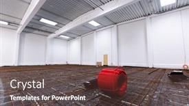  Presentation with industrial concrete - Cool new theme with floor-concrete-reinforcement-at-warehouse backdrop and a tawny brown colored foreground