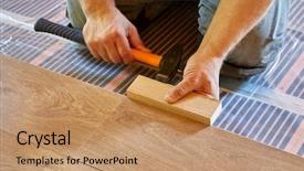  Presentation with flooring - Colorful slides enhanced with floor electrical floor heating system backdrop and a coral colored foreground