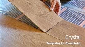  Presentation with electrical protection - Audience pleasing PPT theme consisting of floor electrical floor heating system backdrop and a coral colored foreground