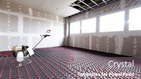  Presentation with interior design office - Presentation theme consisting of floor-heating-in-a-new background and a gray colored foreground