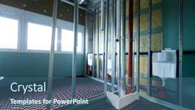  Presentation with interior design office - Audience pleasing presentation design consisting of floor-heating-in-a-new backdrop and a ocean colored foreground