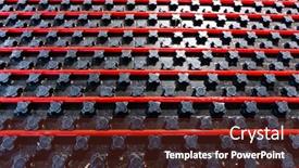  Presentation with pipes - PPT layouts enhanced with floor-heating-installation-pipes background and a tawny brown colored foreground