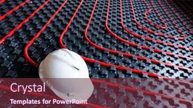  Presentation with pipes - Slide deck with floor-heating-installation-pipes background and a tawny brown colored foreground