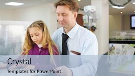  Presentation with floor plan - Colorful theme enhanced with floor plan booklet in office backdrop and a  colored foreground