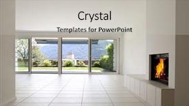  Presentation with view of the process - Beautiful PPT theme featuring floor tile - empty internal view backdrop and a light gray colored foreground