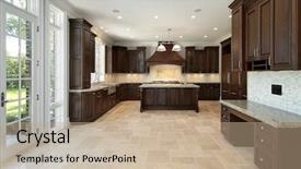  Presentation with new home - Presentation theme with floor tile - kitchen in new construction home background and a coral colored foreground