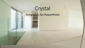  Presentation with apartment - Slide deck with floor tile - modern architecture new empty apartment background and a soft green colored foreground