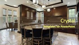  Presentation with eating - Audience pleasing PPT layouts consisting of floor tile - modern kitchen with large island backdrop and a tawny brown colored foreground