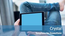  Presentation with man relaxing on massage table - Presentation theme having floor view from above clipping background and a teal colored foreground