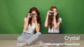  Presentation with youth - Slide set featuring floor with legs cross background and a coral colored foreground