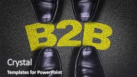  Presentation with shoes - PPT layouts featuring floor with the text b2b background and a dark gray colored foreground