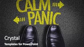  Presentation with keep calm - Theme having floor with the text calm background and a dark gray colored foreground