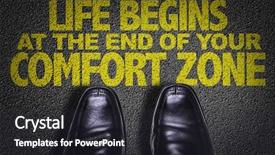  Presentation with shoes - PPT theme enhanced with floor with the text life background and a dark gray colored foreground