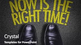  Presentation with shoes - Slide set featuring floor with the text now background and a dark gray colored foreground