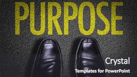  Presentation with business purpose - Presentation theme with floor with the text purpose background and a dark gray colored foreground