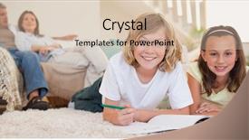  Presentation with siblings - Presentation design enhanced with floor with their parents background and a  colored foreground