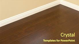  Presentation with brown - Cool new slides with flooring and baseboards in home backdrop and a tawny brown colored foreground