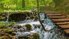  Presentation with forest stream - Amazing slide deck having flooring for tourists plitvice lake backdrop and a  colored foreground