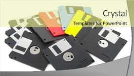  Presentation with magnetic - Cool new presentation with floppy disk magnetic computer backdrop and a blonde colored foreground