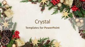  Presentation with gold border - Presentation design having flora fauna - christmas background border with gold background and a sky blue colored foreground