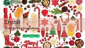  Presentation with new season - Slides enhanced with flora seasonal symbols and gold background and a coral colored foreground