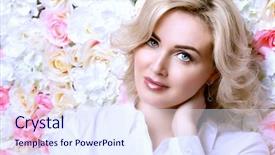  Presentation with natural skincare - Presentation theme having floral background spring mood background and a  colored foreground