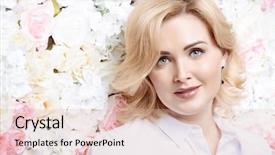  Presentation with natural skincare - PPT theme consisting of floral background spring mood background and a  colored foreground