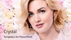  Presentation with natural skincare - Amazing theme having floral background spring mood backdrop and a  colored foreground