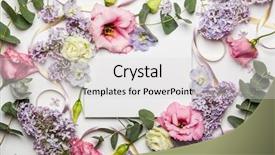  Presentation with flower border - Audience pleasing slides consisting of floral border on the white backdrop and a light gray colored foreground