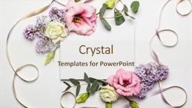  Presentation with invitation - PPT layouts consisting of floral border on the white background and a lemonade colored foreground