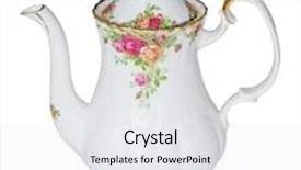  Presentation with teapot - Cool new presentation design with floral china teapot isolated with clipping path matching telephone also in my portfolio backdrop and a white colored foreground